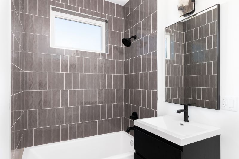 High-end tile patterns in a residential bath